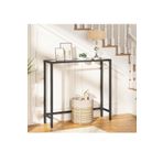 TOLIAHOME Modern Siyah Renk Temper Camlı Dresuar Metal Konsol