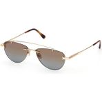Tom Ford 1356 30F Unisex Güneş Gözlüğü - Altın