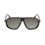 Tom Ford Erkek Güneş Gözlüğü - Parlak Siyah Kemik Çerçeve Füme Degrade Cam 100% Uv Ft1208
