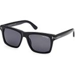 Tom Ford FT906N 01A 58 Buckley Unisex Kare Siyah Kemik Güneş Gözlüğü