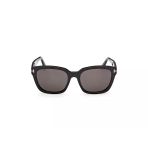 Tom Ford Kadın Güneş Gözlüğü - Parlak Siyah Kemik Çerçeve Füme Gri Cam 100% Uv Ft1216