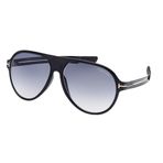 Tom Ford Oscar Unisex Güneş Gözlüğü, Tek Ebat, FT0881 01B, Gri, üniseks-yetişkin