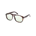 Tom Ford ROSCO FT 1022 Koyu Havana/Yeşil 58/16/140 unisex Güneş Gözlüğü, Koyu Havana/Yeşil, 58
