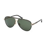 Tom Ford Rupert FT1340 01N Erkek Metal Aviator Güneş Gözlüğü - Koyu Yeşil - Altın