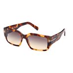 Tom Ford SILVANO-02 FT 0989 Blonde Havana/Smoke Shaded 56/16/140 unisex Güneş Gözlüğü, Sarışın Havana/Duman Gölgeli, 56/16/140