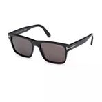 Tom Ford TF 1205S 01AG 55 Unisex Dikdörtgen Siyah Kemik Güneş Gözlüğü