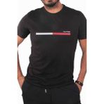 Tom Free Store Erkek Likralı Kaliteli Kumaş Baskılı Bisiklet Yaka Siyah T-Shırt - 02S-Siyah