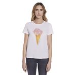 Tom Tailor 10332 Açık Beyaz Kadın T-Shirt