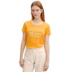 Tom Tailor 11188 Turuncu Bliss Denim Logo Baskılı Kadın T-shirt