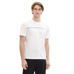 Tom Tailor 20000 Çizgili Baskılı Beyaz Erkek T-shirt