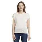 Tom Tailor 22515 Yumuşak Krem Bej Kadın Basic T-shirt