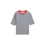 Tom Tailor 25924 Lacivert Beyaz Çizgili Denim Kadın T-shirt
