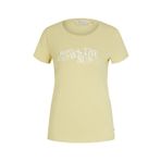 Tom Tailor 29567 Yumuşak Misket Limonu Denim Baskılı Kadın T-shirt