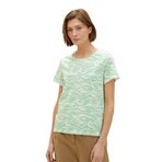 Tom Tailor 31574 Yeşil Küçük Dalgalı Tasarım Kadın T-shirt