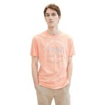 Tom Tailor 35205 Kavun Turuncu İnce Şerit Erkek T-shirt
