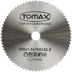 Tomax 115x1.2x22.2x80Z Diş Elmassız Ağaç Daire Testeresi