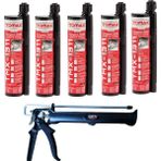 Tomax TMX-1311 Epoksi Kimyasal Dübel 345 ml (5 Adet) + Sert Plastik Tabancası