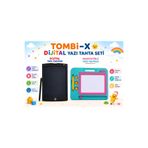 TOMBİ-X Çocuklar İçin Dijital LCD Yazı Tahtası ve Manyetik Sihirli Yazı Tahtası Seti- 2'Lİ