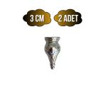 Tombik 3Cm Metal Ayak Çeyiz Ve Hediye Kutusu Mobilya Ayağı(3Cm)(Gümüş - Krom) Gümüş 3Cm 3Cm - 2 Adet