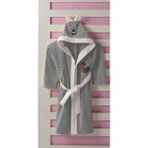 Tombik Baby %100 Pamuk Gri Çocuk Bornozu (6-7 Yaş)
