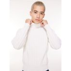 Tombolini Bisiklet Yaka Slim Fit Beyaz Erkek Kazak 61101130