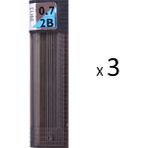 Tombow 0,7 mm 2B Kalem Uçları Siyah Renk 3 Adet Hassas Çizim İçin Uygun
