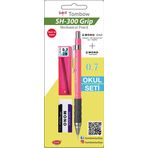 Tombow 8698517965312 SH-300 GR82 Grip 0,7mm Neon Pembe Versatil Kalem Okul Seti