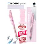 Tombow Mono Graph Shimmer Serisi, 0,5 mm, Şeffaf Gövde, Pembe