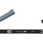 Tombow N52 Cool Gray 8 AB-T Dual Brush Grafik Kalemi