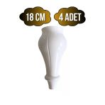 Tombul Beyaz 18Cm Plastik Ayak Mobilya Masa Ve Dolap Ayağı(Beyaz)(18Cm) Beyaz 18Cm 18Cm - 4 Adet