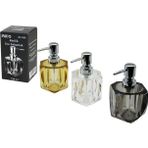 TOMBUL KARE - 4-KALPLİ GÖVDE ŞEFFAF - RENKLİ AKRİLİK - MİKA KRİSTAL SIVI SABUNLUK 220ML (2818)