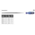 Tome Saplı Kalın Diş 100 mm Yuvarlak Eğe