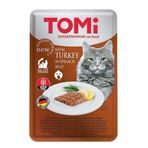 Tomi 100 gr Pouch Pate Hindi Ve Ispanaklı Tahılsız Kedi Yaş Maması