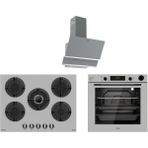 Tommatech TT300 Gri Ankastre Set TDE6001SG Davlumbaz + TAO7001SG Ocak + TAF6004SSP Fırın