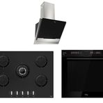 Tommatech TT500 TDE6002BGİ - TAO7001BG - TAF6001BS Siyah Gri 3'lü Ankastre Set