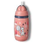 Tommee Tippee 260 ml Pembe Isı Yalıtımlı Pipetli Bardak