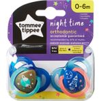 Tommee Tippee 2'li 0-6 ay Ortodontik Gece Parlayan Emzik