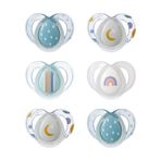 Tommee Tippee Gece Emzikleri, Simetrik Ortodontik Tasarım, BPA İçermeyen Silikon Baglet, 6-18m, 6'lı Manken Paketi