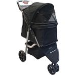 Tommy 80x46x99 cm Siyah Max 15 kg Evcil Hayvan Arabası
