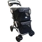 Tommy 85x51x100 cm Siyah Max 10+10 kg İki Katlı Evcil Hayvan Arabası