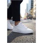 Tommy Erkek Deri Sneaker Ayakkabı Beyaz 42 EU