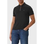 Tommy Hilfiger % 100 Pamuk Regular Fit Yarım Fermuarlı Polo Yaka T Shirt Erkek Polo Yaka T Shirt MW0MW41613 Bds - Siyah - XL