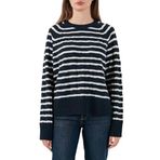 Tommy Hilfiger% 100 Yün Regular Fit Bisiklet Yaka Çizgili Kazak Bayan KAZAK WW0WW48394 0Y7