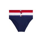 TOMMY HILFIGER 3 PACK BIKINI (EXT.SIZES) Kadın Çoklu Paket İç giyim, Kırmızı, L