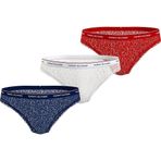 Tommy Hilfiger 3 PACK BIKINI LACE (EXT SIZES) Kadın İç Giyim, Çok Renkli, XS