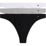 TOMMY HILFIGER 3 PACK DIPPED THONG Kadın Çoklu Paket İç giyim, Beyaz, L