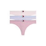 TOMMY HILFIGER 3 PACK THONG Kadın Çoklu Paket İç giyim, Beyaz, L