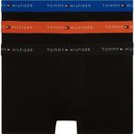 Tommy Hilfiger 3P TRUNK WB Erkek Boxer, Reg Blu/Bon Org/Blk, XL