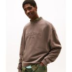 Tommy Hilfiger 90S Garment Dyed New Classics Crew Erkek Kahverengi Sweatshirt - DM0DM22363-GW1