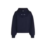 Tommy Hilfiger Balon Kollu Kapüşonlu Sweatshirt, L, WW0WW48270, Dark Night Navy, kadın
